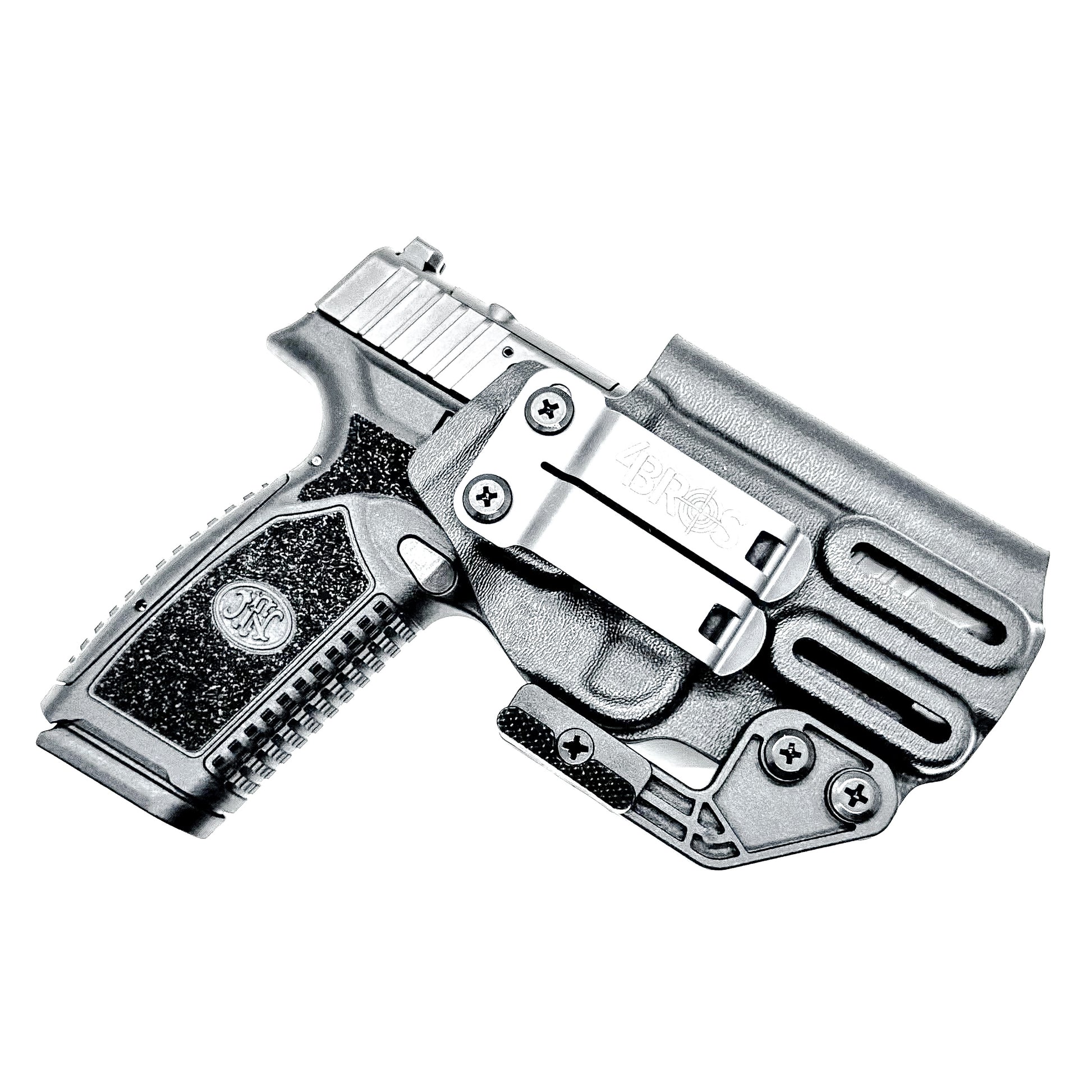 Black, Right Hand Inside Waistband (IWB) Holster for the FN Reflex XL MRD with a Monoblock and Modwing