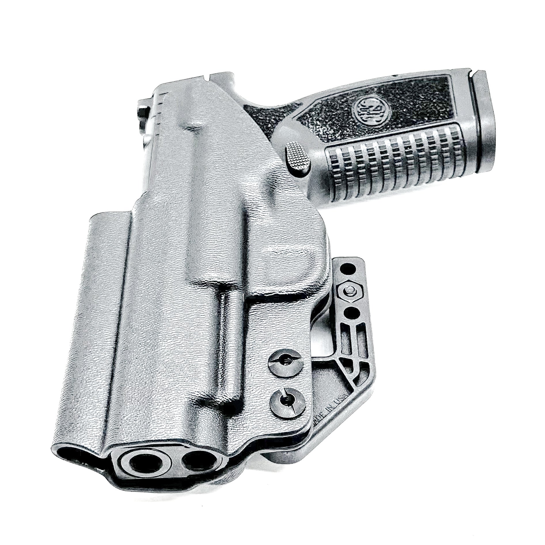 Black, Right Hand Inside Waistband (IWB) Holster for the FN Reflex XL MRD with a Monoblock and Modwing