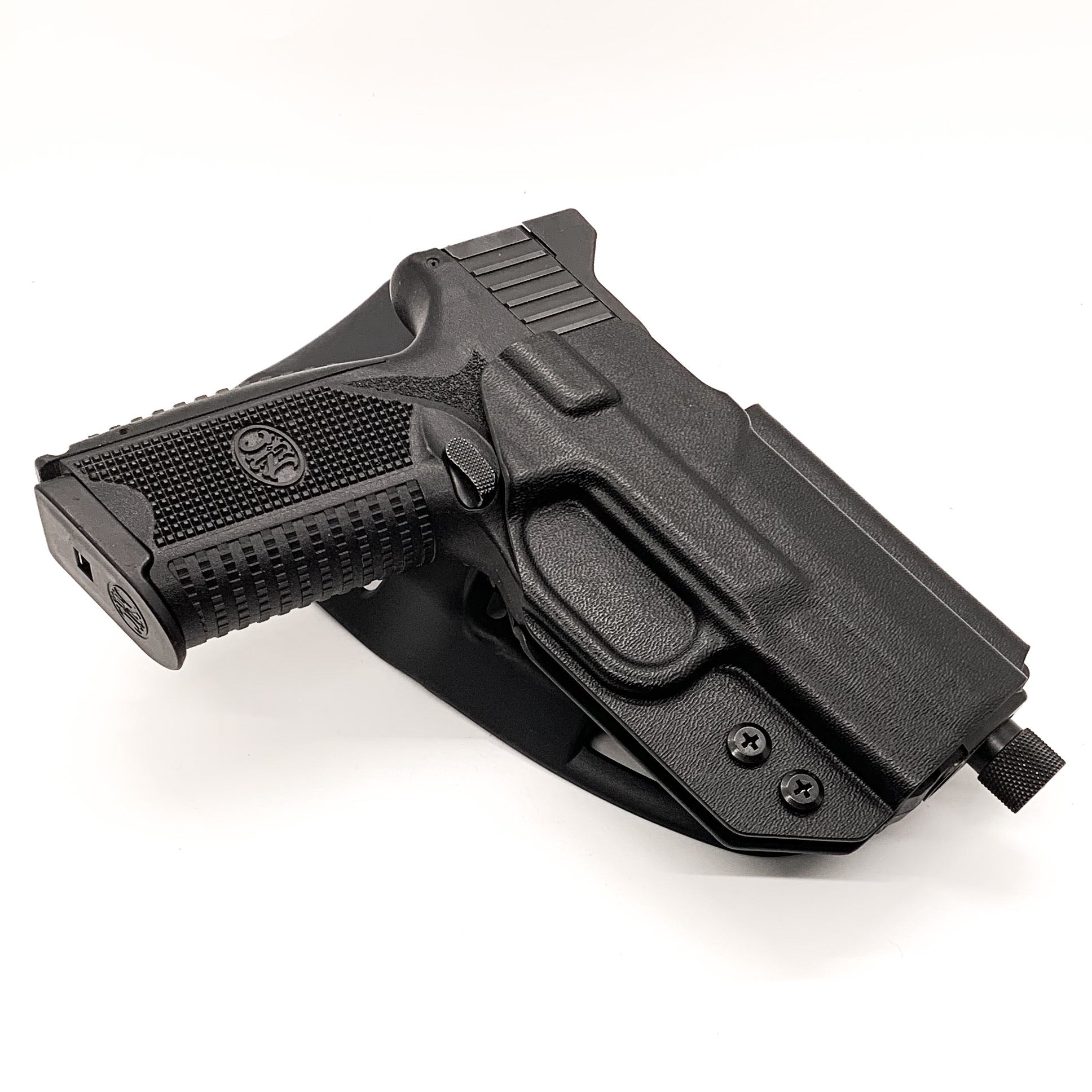 For the best Outside Waistband Duty and Competition Style Holster for the FN 509 compact, shop Four Brothers 4BROS Holsters.  Adjustable retention, high sweat guard, holster profile cut to allow red dot sights.  Minimal material and smooth edges to reduce printing.  Made in the USA 