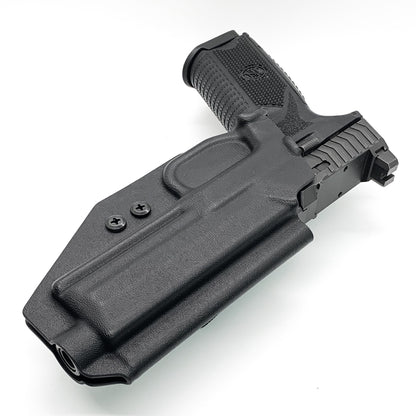 Best Outside Waistband Taco Style Holster for the FN 509 standard and 509 Tactical versions with the Apex 5.00" Slide and FN 509 LS Edge Made from .080" Thermoplastic for durability Adjustable retention High sweat guard standard, medium and low height available on request. 