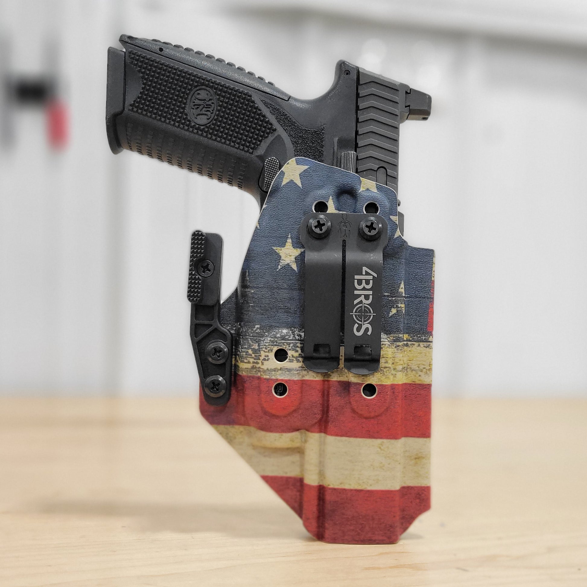 For the best IWB Kydex Inside Waistband Holster for the  FN 509 LS Edge & Apex Tactical 5.00" slide & Streamlight TLR-8 or 8A, shop Four Brothers Holsters. 