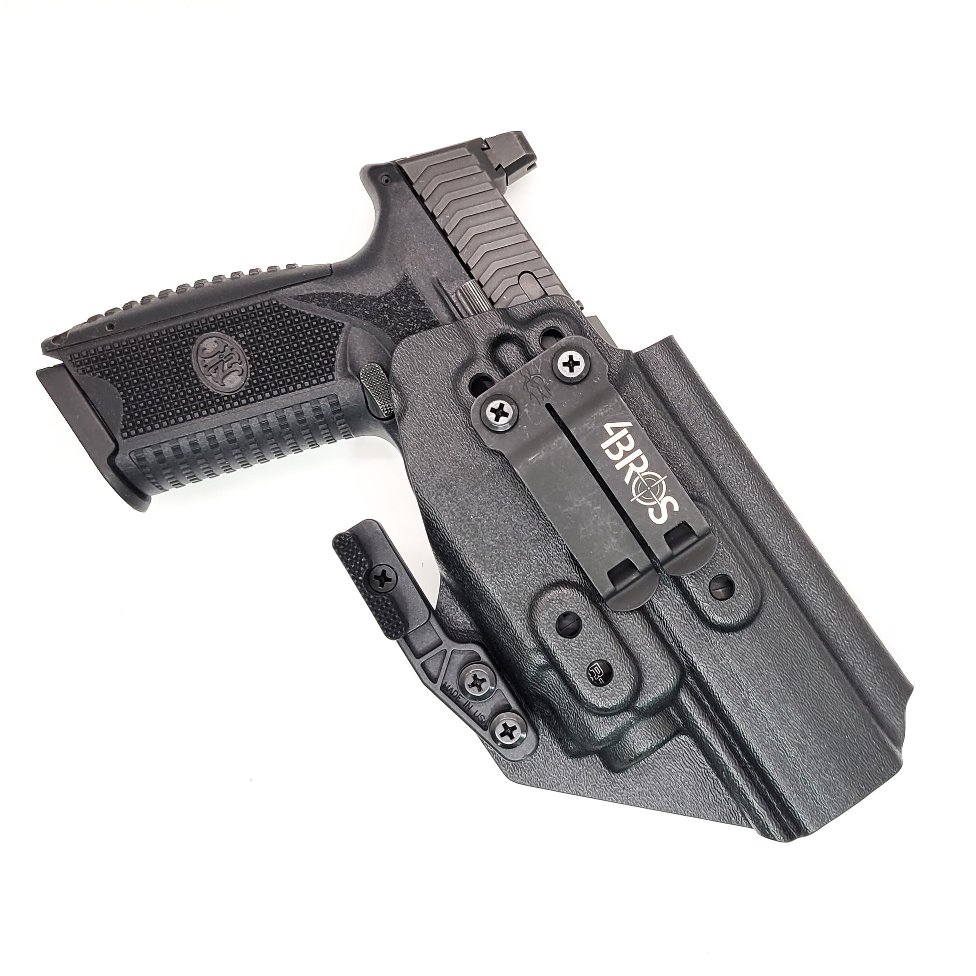 For the best IWB Kydex Inside Waistband Holster for the  FN 509 LS Edge & Apex Tactical 5.00" slide & Streamlight TLR-8 or 8A, shop Four Brothers Holsters. 