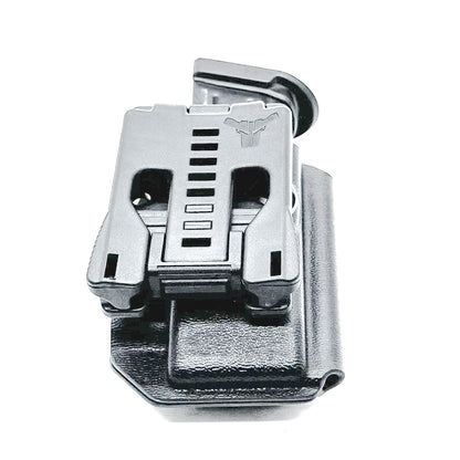 Black Kydex OWB Outside Waistband magazine pouch for FN 509 9mm from Four Brothers Holsters.  Proudly made in the USA.