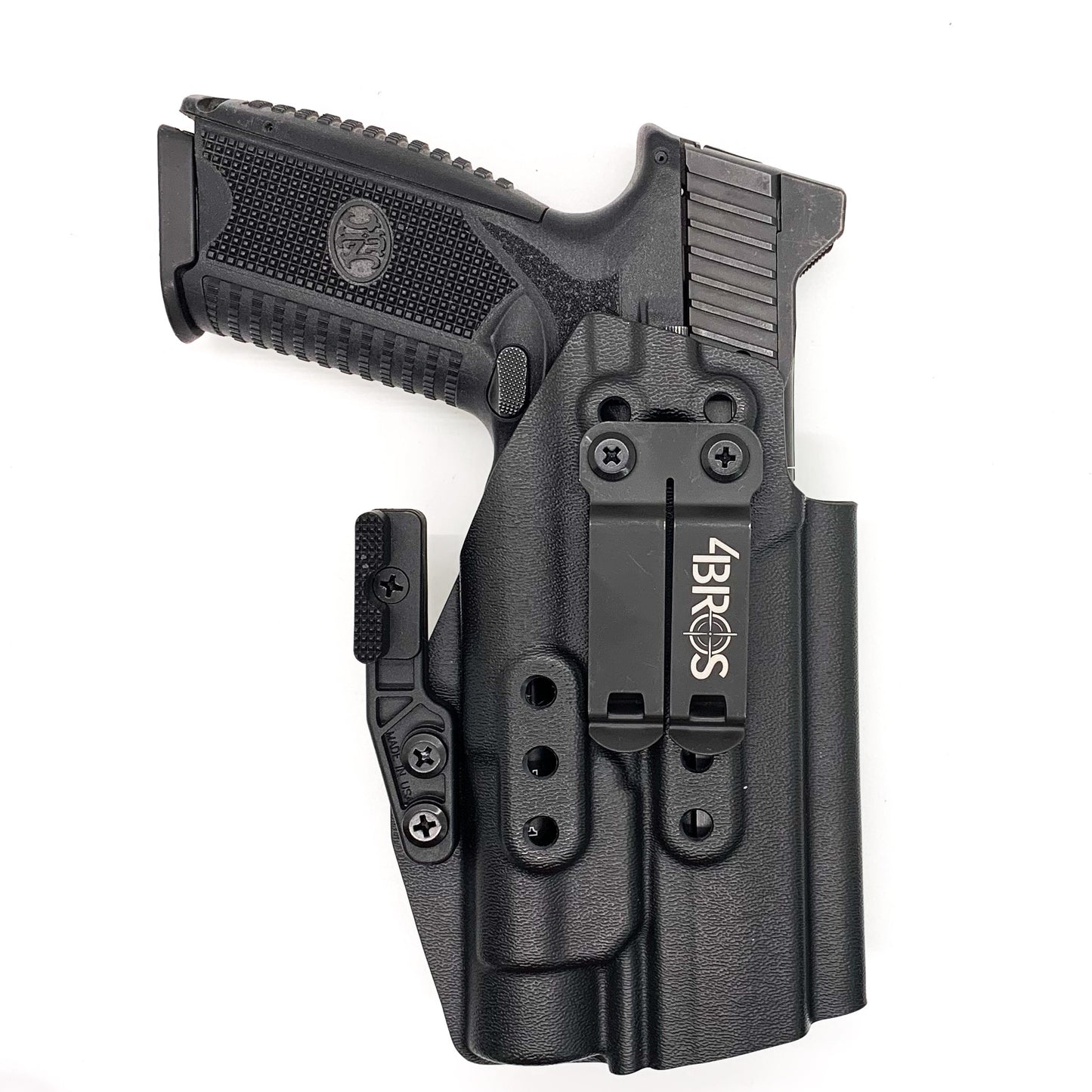 For the best IWB Kydex Inside Waistband Holster for the FN 509  and FN 509 Tactical with the Streamlight TLR-1 or TLR-1 HL, shop Four Brothers 4BROS Holsters.