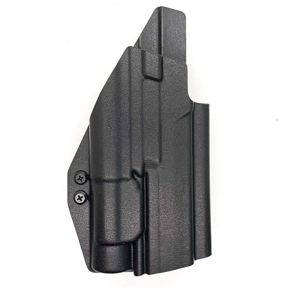 For the best OWB Outside Waistband Kydex Holster for the FN 509 Tactical with the Streamlight TLR-1 or TLR-1 HL, shop Four Brothers Holsters. Full sweat guard, adjustable retention, minimal material & smooth edges to reduce printing. Made in the USA. Open muzzle for threaded barrels, cleared for red dot sights.