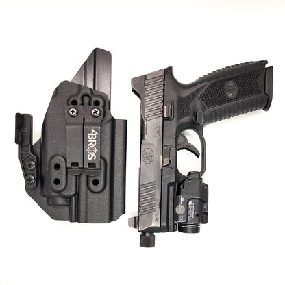 For the best IWB Kydex Inside Waistband Holster for the FN 509 compact, 509, 509 Tactical with the Streamlight TLR-8 or TLR-8A, shop Four Brothers Holsters.