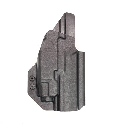 Outside Waistband OWB Taco Style Kydex Holster for the FN 509 compact, 509 or 509 Tactical with the Streamlight TLR-8 or TLR-8A. Open Muzzle, adjustable retention, cleared for suppressor height sights up to 3/8", full sweat guard, cut for red dot sights and optics. Made in the USA. 4BROS Holster TLR8 TLR 8A TLR 8 