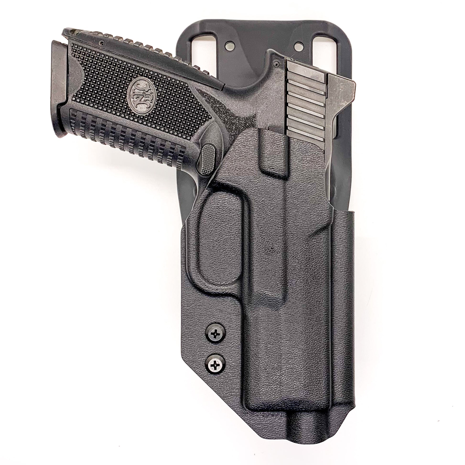 For the best Outside Waistband FN 509 standard or 509 Tactical with Apex 5.00" slide Duty & Competition Style Kydex Holster, shop Four Brothers 4BROS Holsters.
