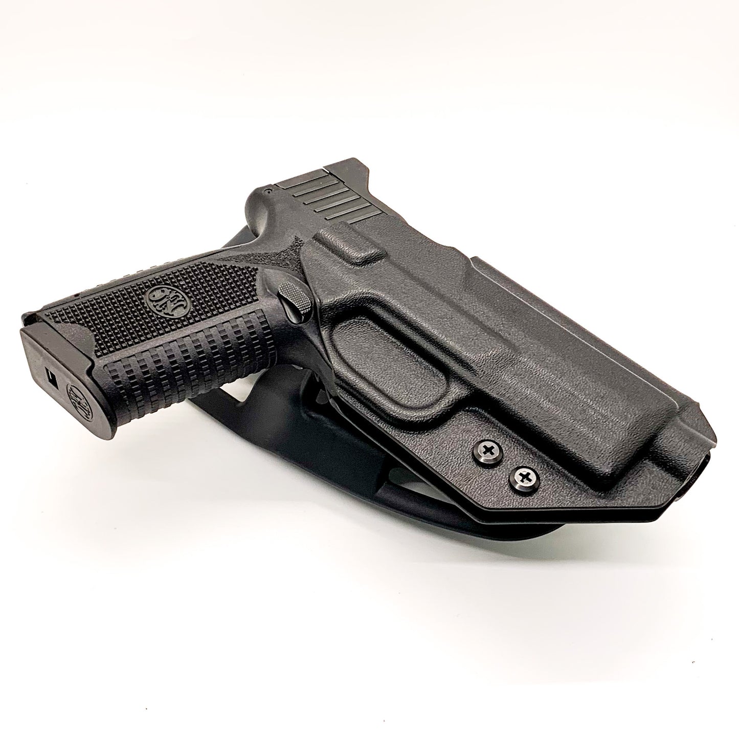 For the best Outside Waistband FN 509 standard or 509 Tactical with Apex 5.00" slide Duty & Competition Style Kydex Holster, shop Four Brothers 4BROS Holsters.
