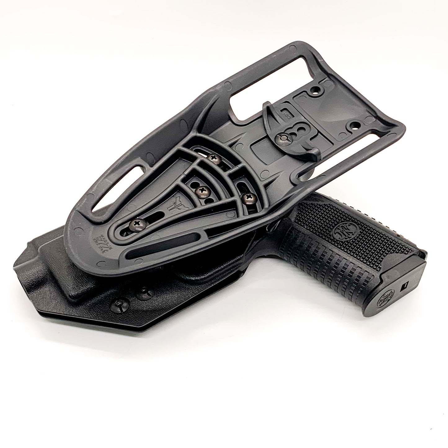 For the best Outside Waistband FN 509 standard or 509 Tactical with Apex 5.00" slide Duty & Competition Style Kydex Holster, shop Four Brothers 4BROS Holsters.
