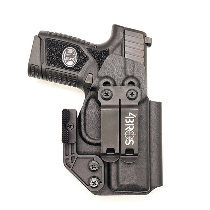 For the best, most comfortable and compact concealed IWB AIWB inside waistband holster designed for the FN Reflex pistol shop Four Brothers Holsters. Our holsters are vacuum formed with a precision machined mold designed from a CAD model of the actual firearm. Suitable for pocket carry. Made in the USA. FN REFLEX