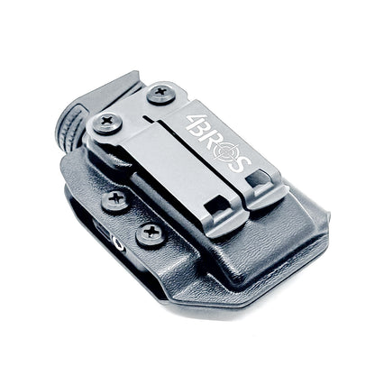 Black Kydex IWB AIWB appendix inside waistband magazine pouch for FN Reflex from Four Brothers Holsters.  Proudly made in the USA.