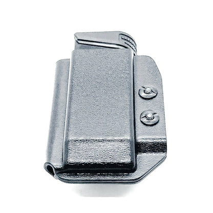Black Kydex IWB AIWB appendix inside waistband magazine pouch for FN Reflex from Four Brothers Holsters.  Proudly made in the USA.