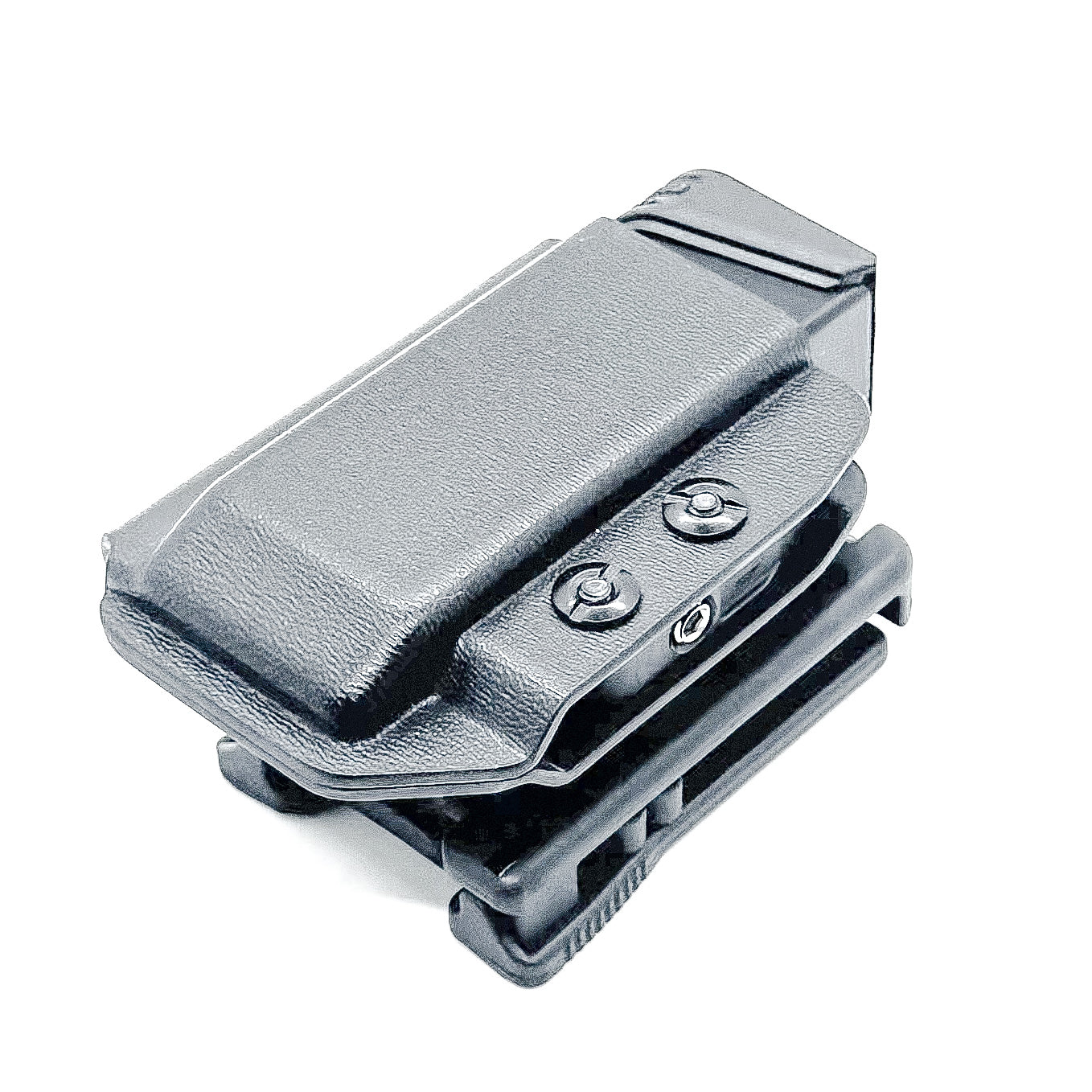 Black Kydex OWB Outside Waistband magazine pouch for FN Reflex from Four Brothers 4BROS Holsters.   Proudly made in the USA.