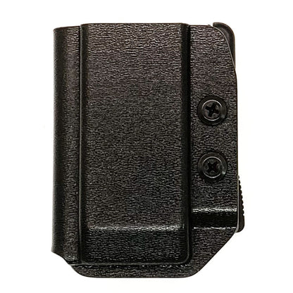 For the Best, most comfortable,  Kydex OWB Outside Waistband magazine pouch for FN Reflex, shop Four Brothers Holsters. Suitable for belt widths of 1 1/2", 1 3/4". 2" & 2 1/2" Adjustable retention and cant outside waist carrier holster Hellcat Pro, Sig P365XL, Glock 43X & 48, Smith & Wesson Equalizer & Shield Plus 9mm