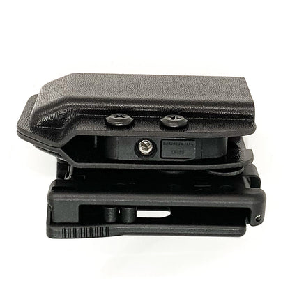 For the Best, most comfortable,  Kydex OWB Outside Waistband magazine pouch for FN Reflex, shop Four Brothers Holsters. Suitable for belt widths of 1 1/2", 1 3/4". 2" & 2 1/2" Adjustable retention and cant outside waist carrier holster Hellcat Pro, Sig P365XL, Glock 43X & 48, Smith & Wesson Equalizer & Shield Plus 9mm