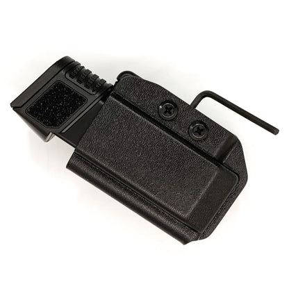 For the Best, most comfortable,  Kydex OWB Outside Waistband magazine pouch for FN Reflex, shop Four Brothers Holsters. Suitable for belt widths of 1 1/2", 1 3/4". 2" & 2 1/2" Adjustable retention and cant outside waist carrier holster Hellcat Pro, Sig P365XL, Glock 43X & 48, Smith & Wesson Equalizer & Shield Plus 9mm