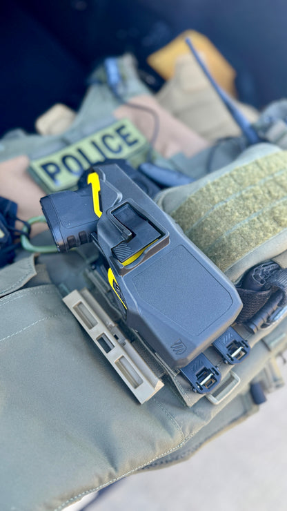 Four Brothers Holsters Straight Molle Revison 3 adapter for standard Blackhawk and Blade-Tech holster attachment pattern.   Buy today at Four Brothers Holsters.