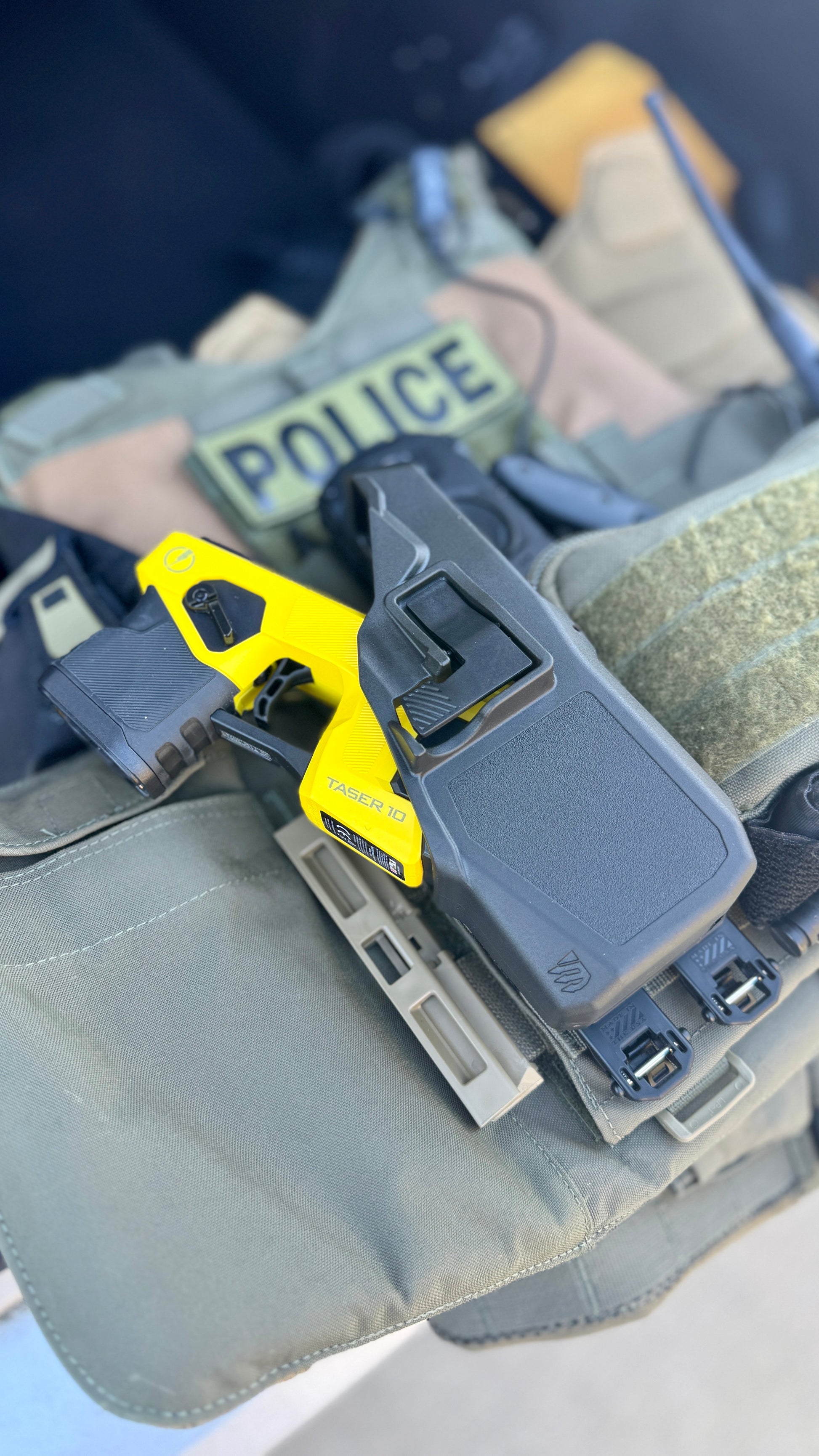 Four Brothers Holsters Straight Molle Revison 3 adapter for standard Blackhawk and Blade-Tech holster attachment pattern.   Buy today at Four Brothers Holsters.