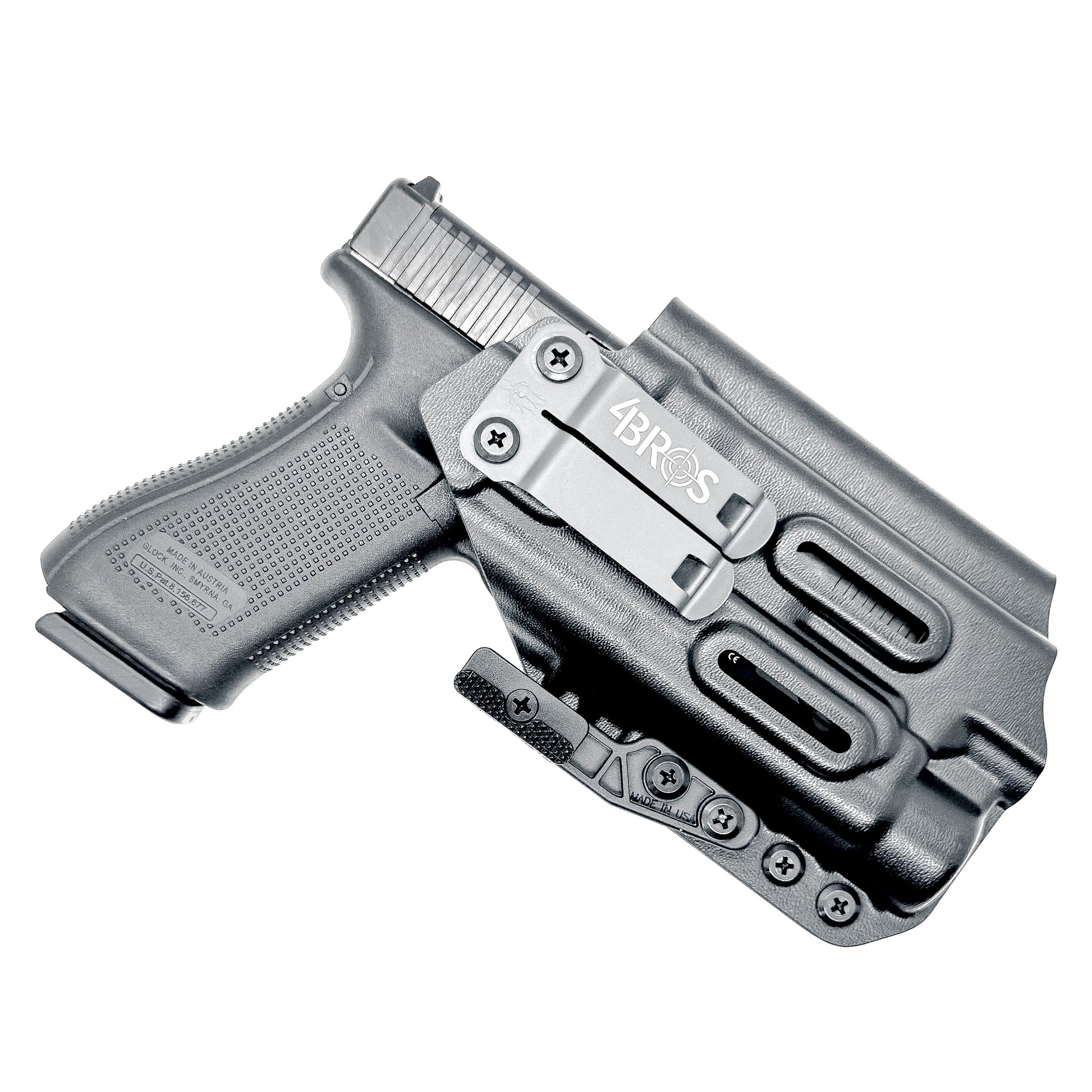Precision-fit IWB holster for Glock 17 and 47 with Streamlight TLR-1 HL-X. Red dot compatible, Modwing ready, adjustable retention, and proudly made in the USA.