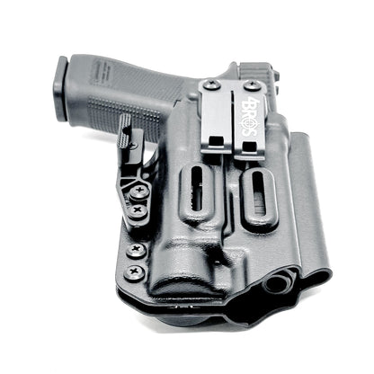 Precision-fit IWB holster for Glock 17 and 47 with Streamlight TLR-1 HL-X. Red dot compatible, Modwing ready, adjustable retention, and proudly made in the USA.