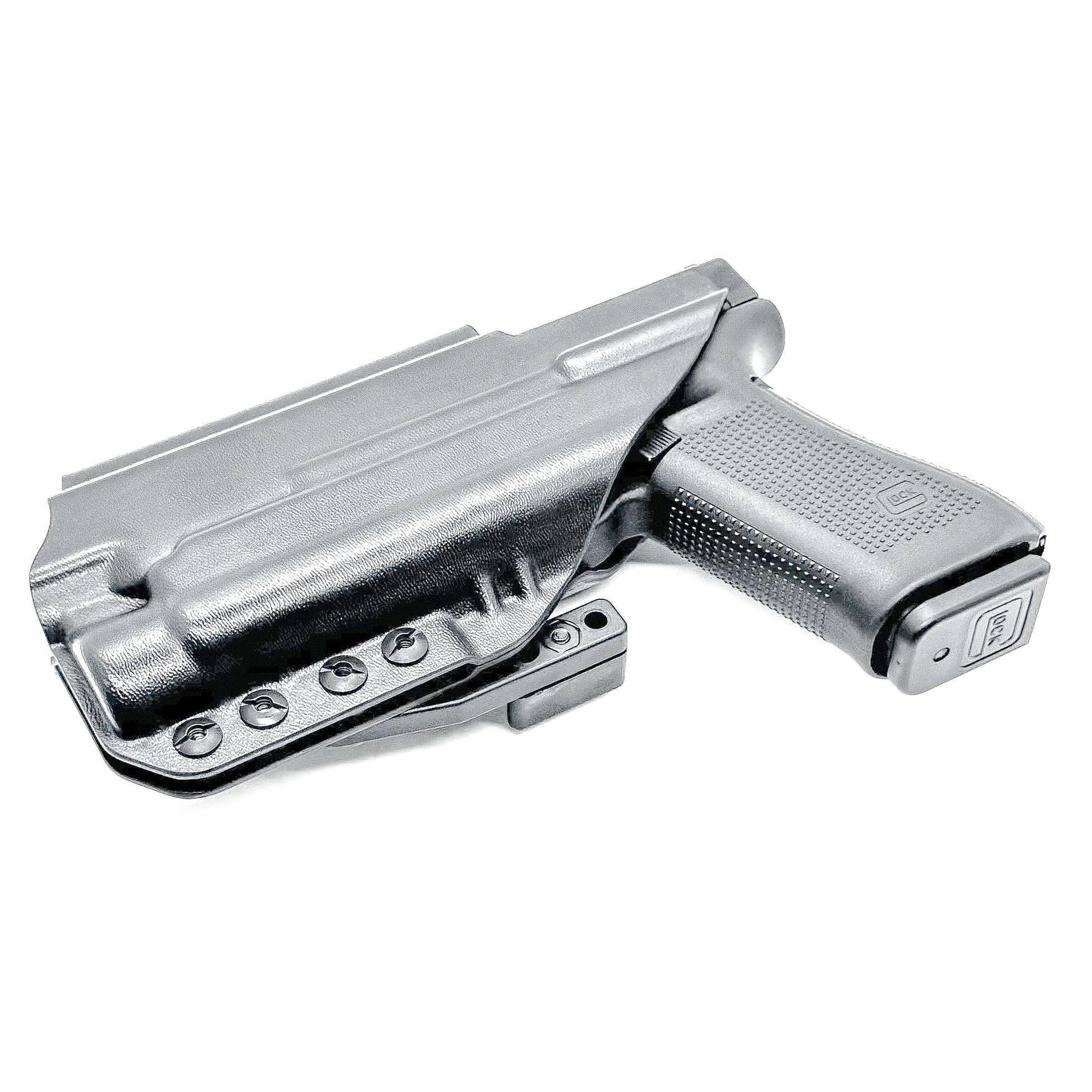 Precision-fit IWB holster for Glock 17 and 47 with Streamlight TLR-1 HL-X. Red dot compatible, Modwing ready, adjustable retention, and proudly made in the USA.