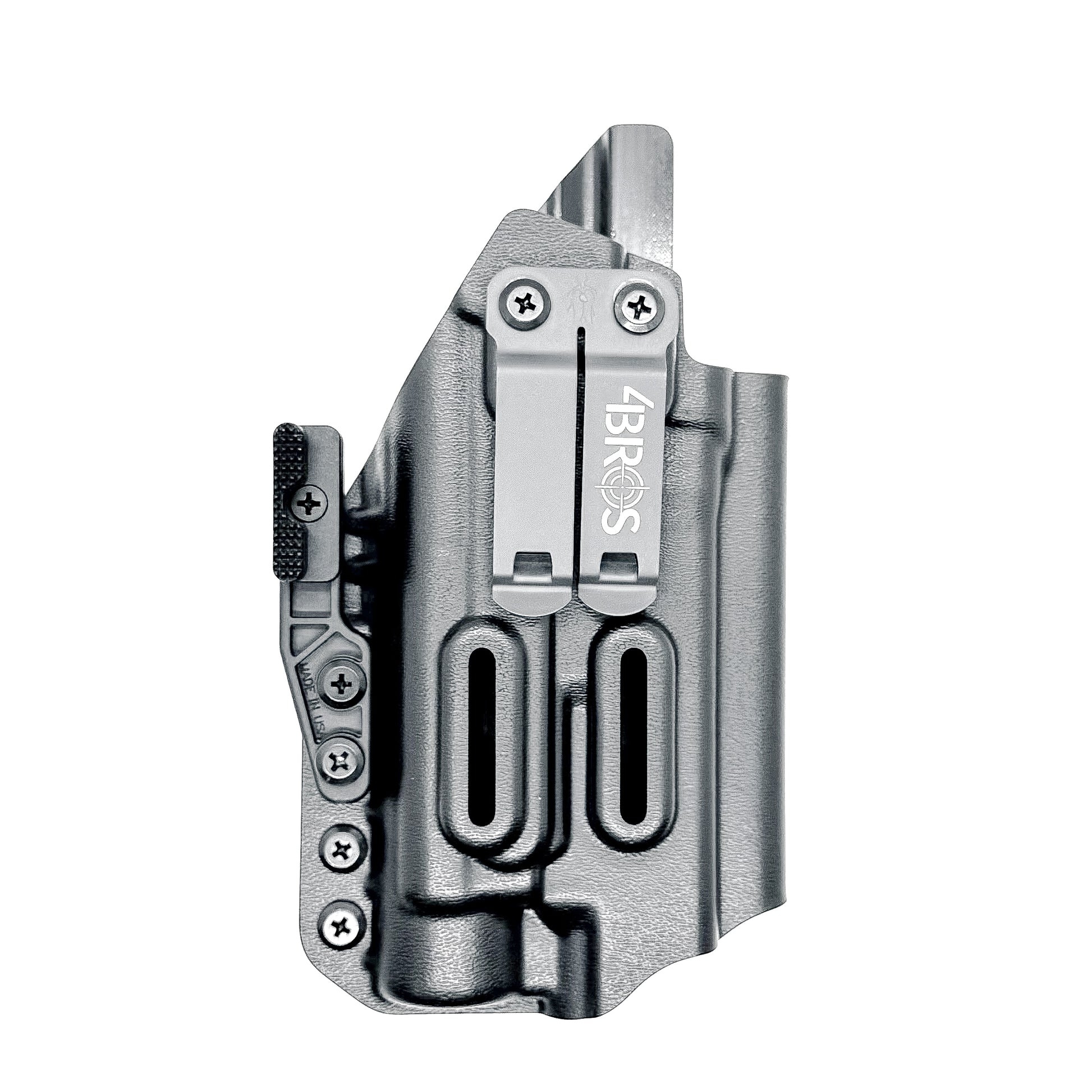 Precision-fit IWB holster for Glock 17 and 47 with Streamlight TLR-1 HL-X. Red dot compatible, Modwing ready, adjustable retention, and proudly made in the USA.