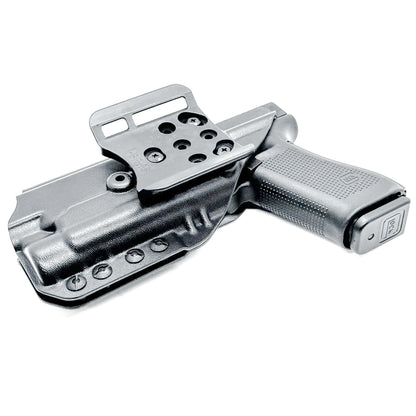Outside Waistband (OWB) holster for Glock 17 & 47 with Streamlight TLR-1 HL-X. Built for duty and competition. Red dot ready, open muzzle, and made in the USA.