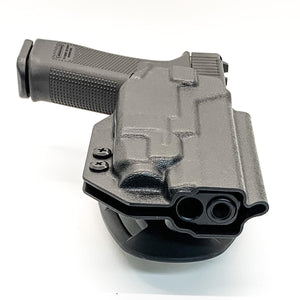 For the best outside waistband OWB duty & competition holster for the Glock Gen 5 17, 17 MOS, 47, and 47 MOS with the Streamlight TLR-7, TLR-7A or TLR-7 X light mounted on the firearm, shop Four Brothers Holsters.  Cleared for a red dot sight. Adjustable Retention, molded with .080" Kydex.  Proudly made in the USA.