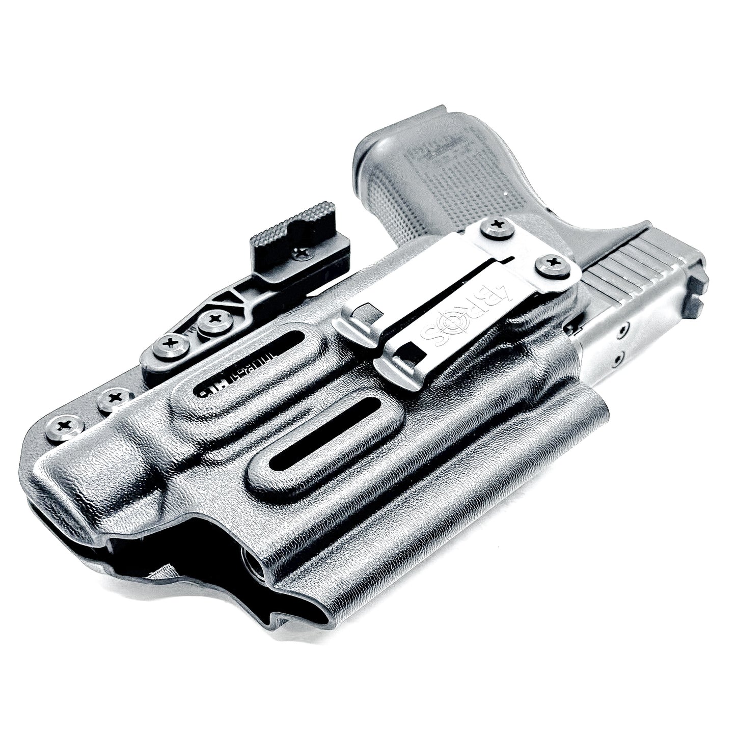 IWB holster for Glock 19 and 45 with Streamlight TLR-1 HL-X. Red dot compatible, Modwing ready, adjustable retention, and proudly made in the USA