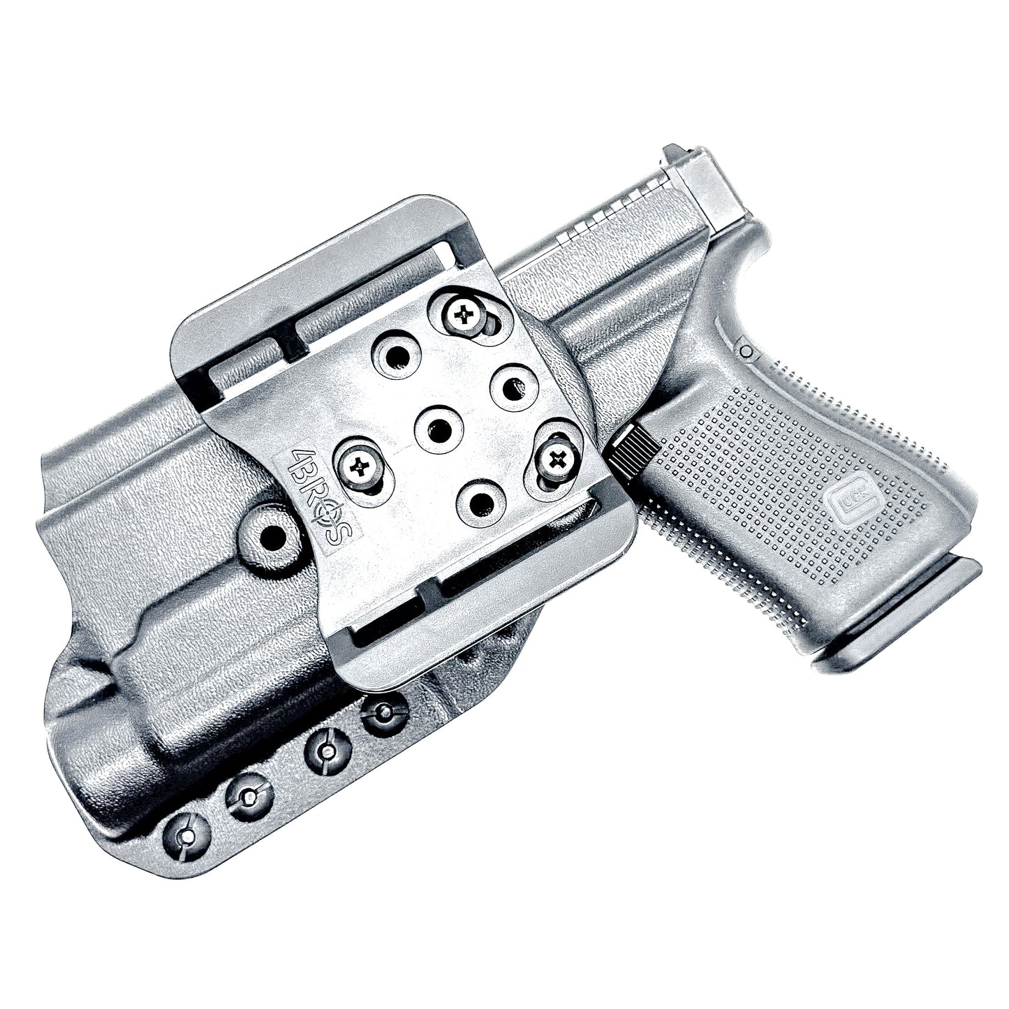 Outside Waistband (OWB) holster for Glock 19 & 45 with Streamlight TLR-1 HL-X. Built for duty and competition. Red dot ready, open muzzle, and made in the USA