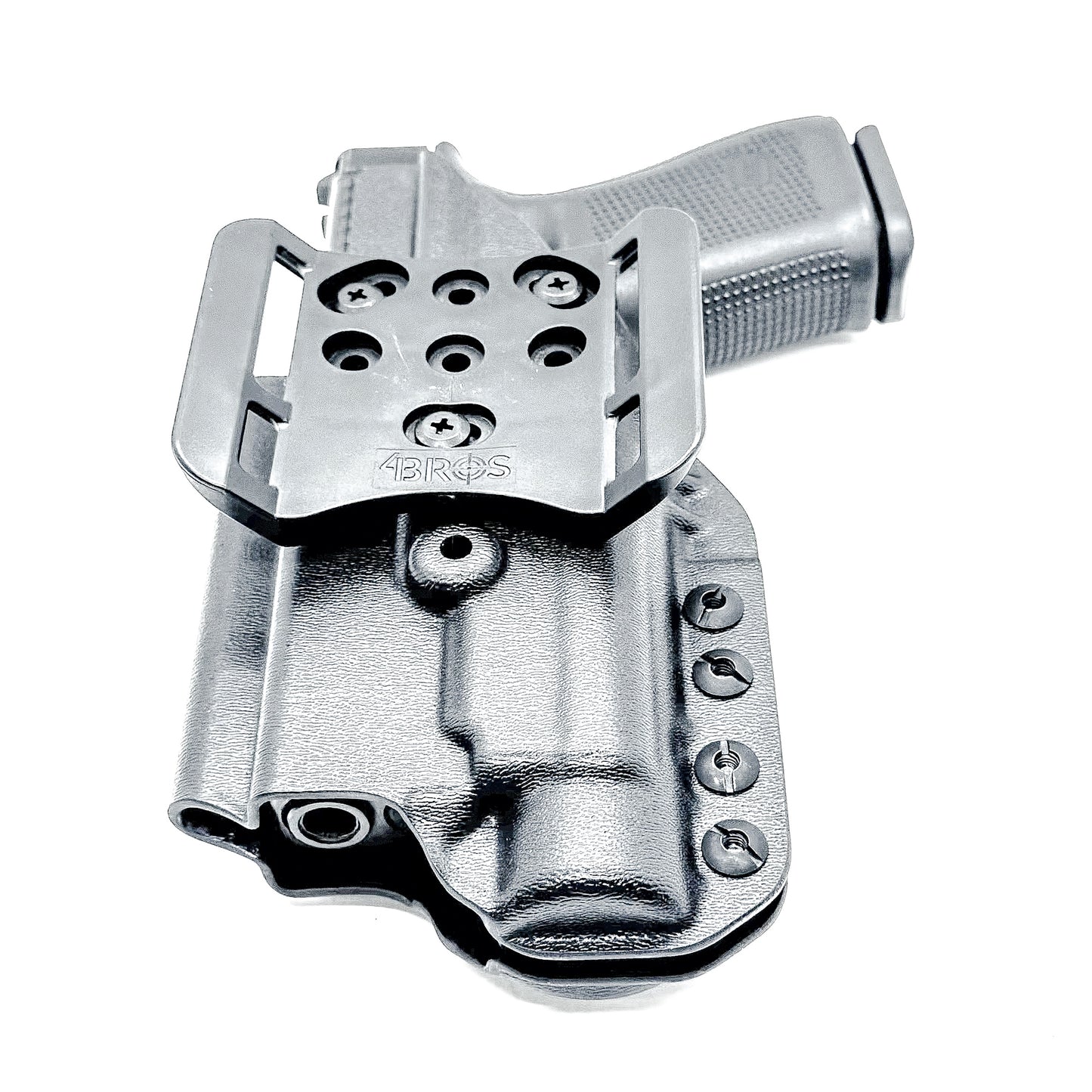 Outside Waistband (OWB) holster for Glock 19 & 45 with Streamlight TLR-1 HL-X. Built for duty and competition. Red dot ready, open muzzle, and made in the USA