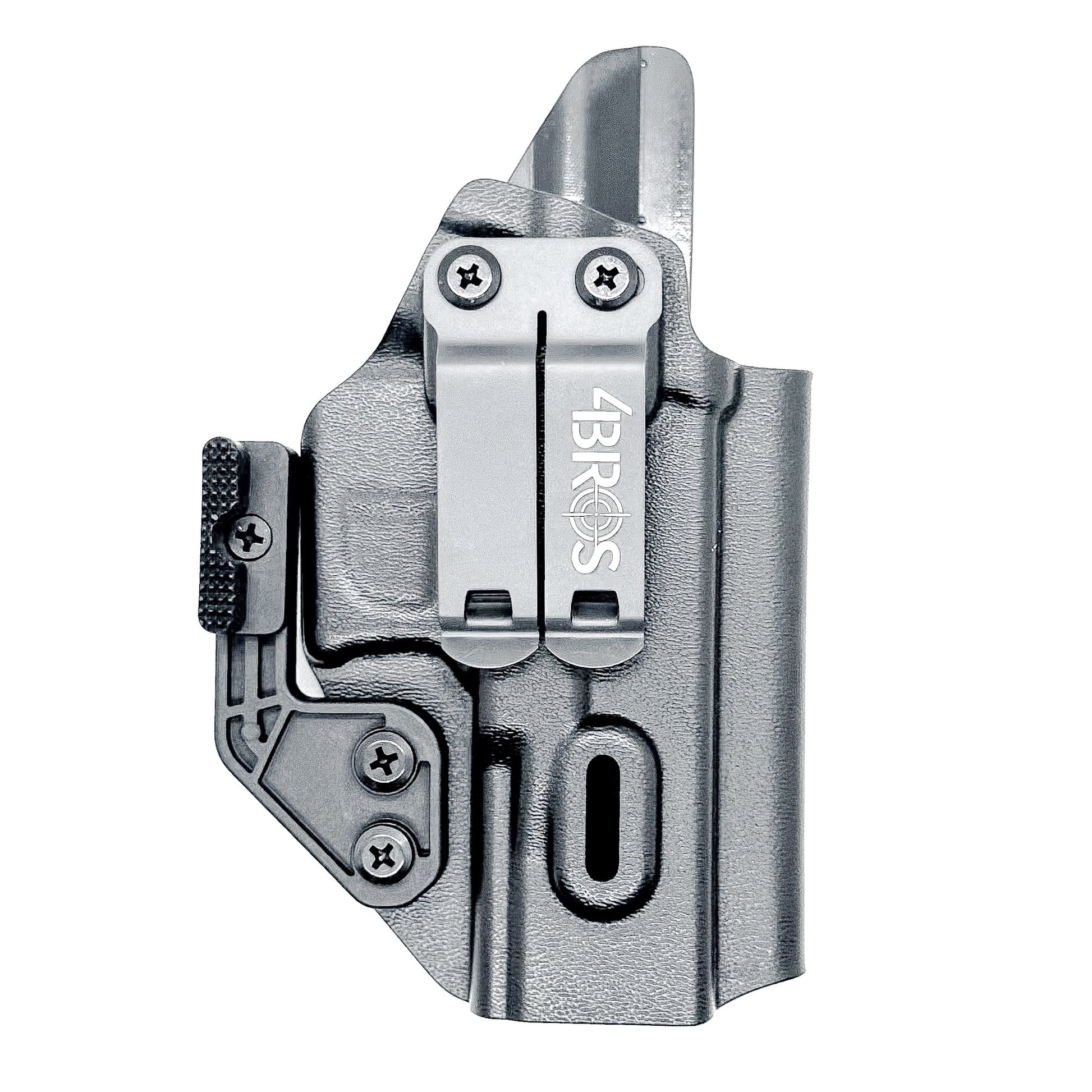 IWB holster for Glock 19, 19X, 45, and 32 – right-hand draw, adjustable retention and cant, full sweat guard, made in the USA from .093" Kydex