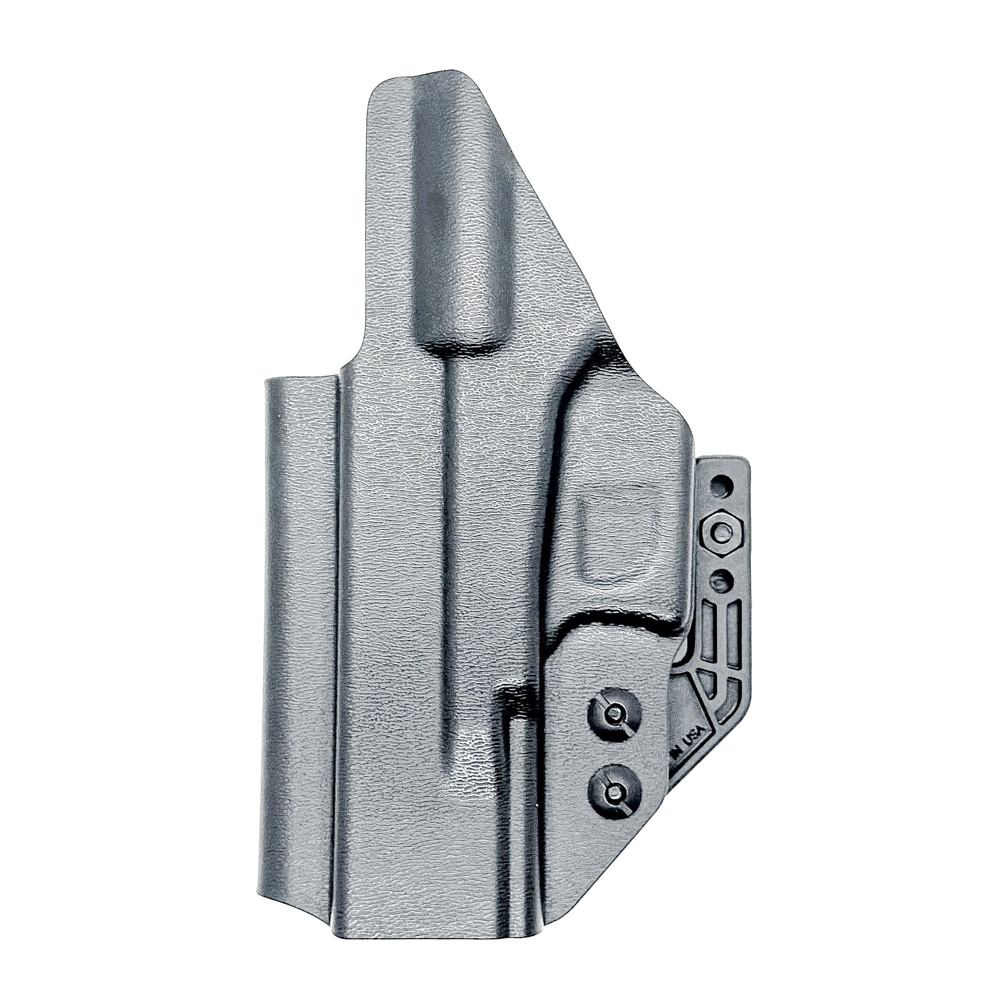 IWB holster for Glock 19, 19X, 45, and 32 – right-hand draw, adjustable retention and cant, full sweat guard, made in the USA from .093" Kydex