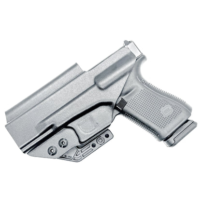 IWB holster for Glock 19, 19X, 45, and 32 – right-hand draw, adjustable retention and cant, full sweat guard, made in the USA from .093" Kydex