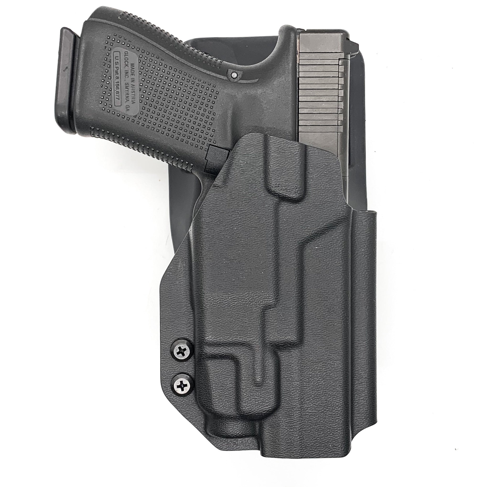For the best outside waistband OWB duty & competition holster for the Glock 19 or 45 Gen 5 with the Streamlight TLR-7, TLR-7A, or TLR-7 X light mounted on the firearm, shop Four Brothers Holsters.  The holster is cleared for a red dot sight. Adjustable Retention.  Proudly made in the USA.