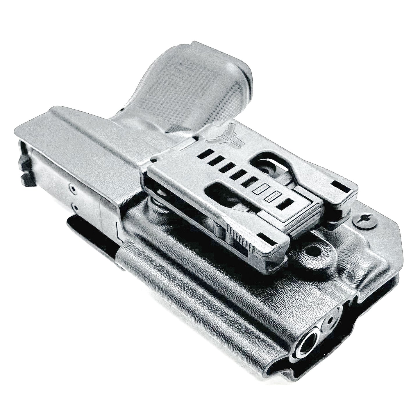 For the best Outside Waistband OWB Holster for the Glock 19, 23, 32, 19X, or 45 with the Nightstick TCM-550XL or TCM-550XLS shop Four Brothers 4BROS Holsters.