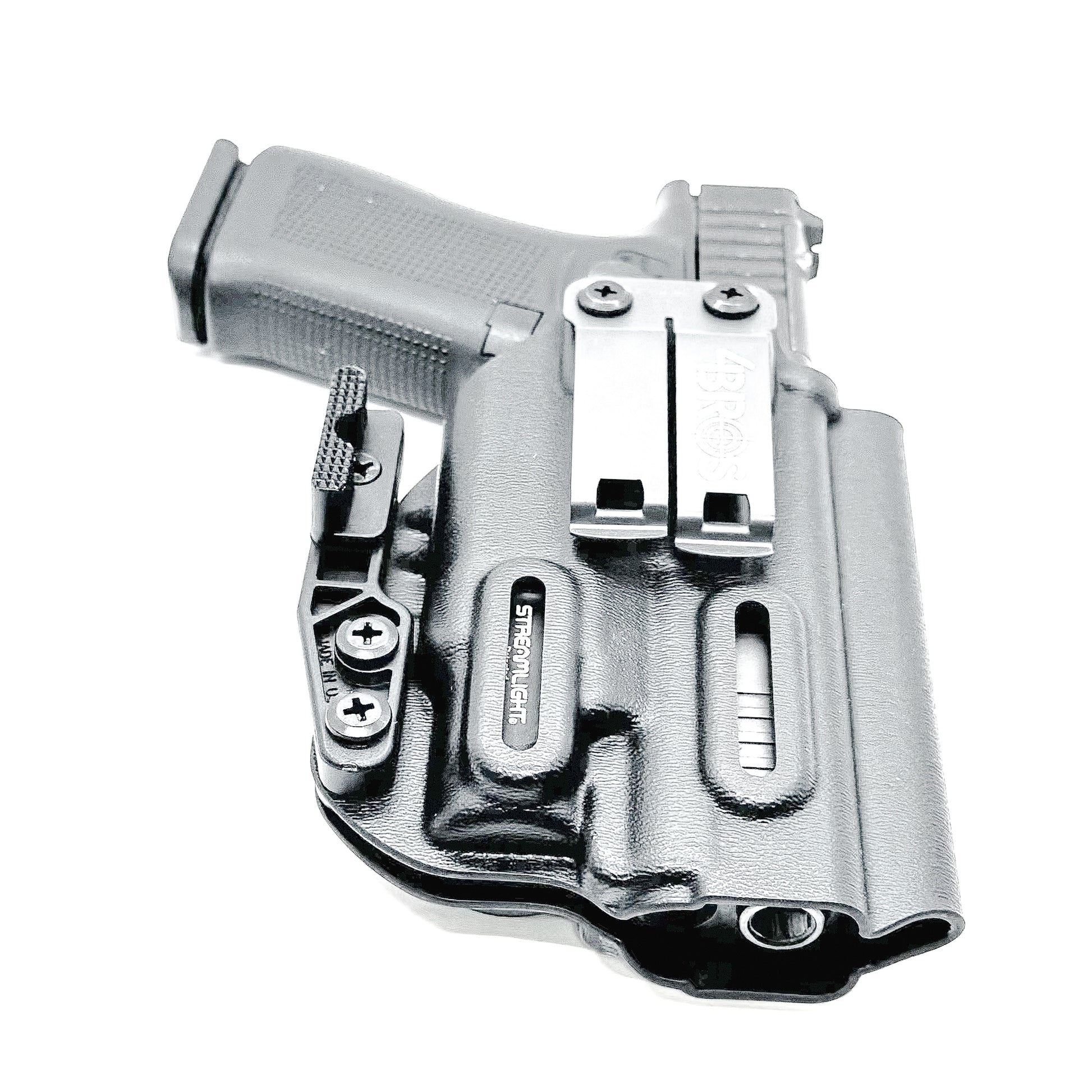 Kydex Inside Waistband Holster for the Glock 43X MOS, 48 MOS, 43X Rail, or 48 Rail pistols & Streamlight TLR-7 Sub from Four Brothers Holsters