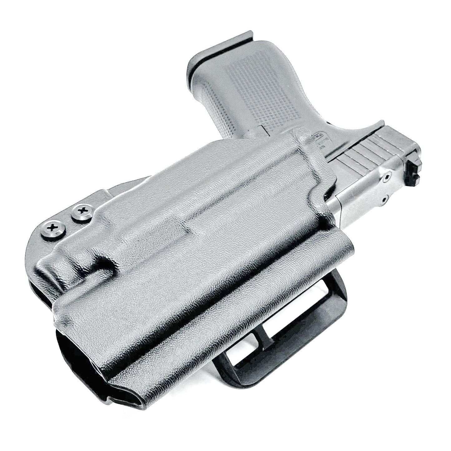 Outside Waistband Holster for the Glock 43X MOS, 48 MOS, 43X Rail, or 48 Rail pistols & Streamlight TLR-7 Sub from Four Brothers Holsters.