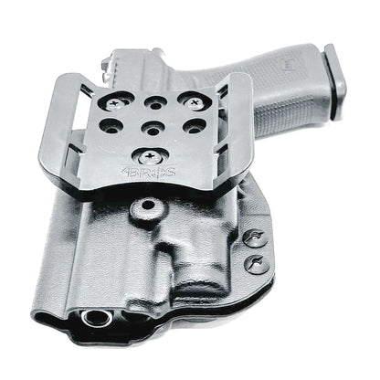 Outside Waistband Holster for the Glock 43X MOS, 48 MOS, 43X Rail, or 48 Rail pistols & Streamlight TLR-7 Sub from Four Brothers Holsters.