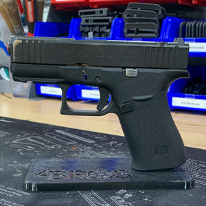 For the best 3D-printed Subcompact Pistol Stand confirmed to fit the Sig Sauer P365, P365XL, P365-XMACRO, Glock 43X and 48, Mischief Machine Grip P365 Grip Modules, Icarus Precision P365 Grip Modules, Springfield Hellcat and Hellcat Pro, shop Four Brothers Holsters. Printed in the USA with PETG plastic.