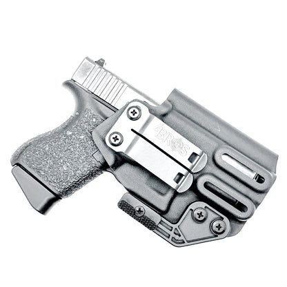 Glock 43 & 43X IWB Holster, Black, Right Hand, Monoblock & Modwing, Made in the USA