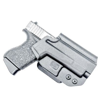 Black, Right Hand Glock 43 & 43X MOS OWB Holster with 4BROS 1.5' Belt slide. Made in the USA