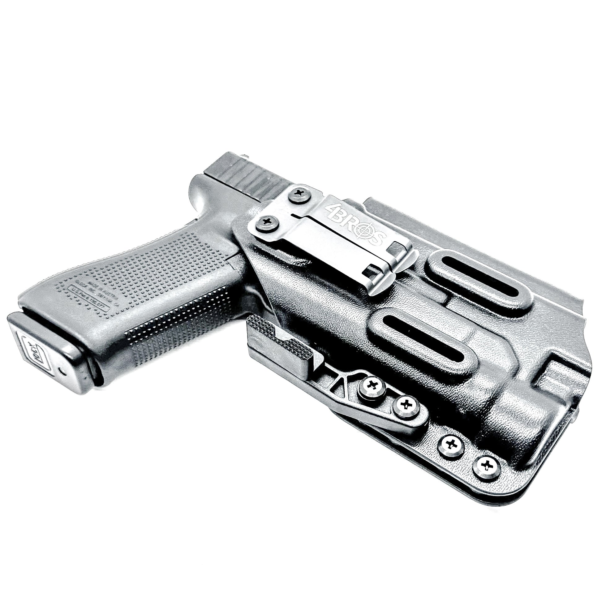 For the best IWB Kydex Inside Waistband Holster for the Glock 17 and 47 Gen 5 pistols with the Streamlight TLR-1 HL, shop Four Brothers 4BROS Holsters. 