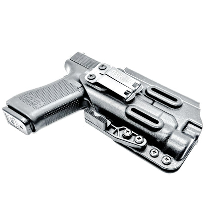 For the best IWB Kydex Inside Waistband Holster for the Glock 17 and 47 Gen 5 pistols with the Streamlight TLR-1 HL, shop Four Brothers 4BROS Holsters. 