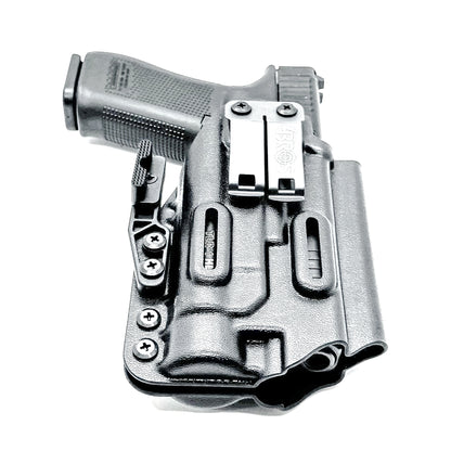 For the best IWB Kydex Inside Waistband Holster for the Glock 17 and 47 Gen 5 pistols with the Streamlight TLR-1 HL, shop Four Brothers 4BROS Holsters. 