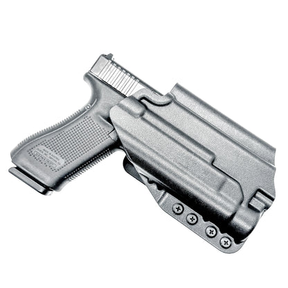 For the best Outside Waistband OWB Holster for the Glock 17 and 47 Gen 5 pistols with the Streamlight TLR-1 HL, shop Four Brothers 4BROS Holsters. 