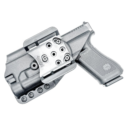 For the best Outside Waistband OWB Holster for the Glock 17 and 47 Gen 5 pistols with the Streamlight TLR-1 HL, shop Four Brothers 4BROS Holsters. 