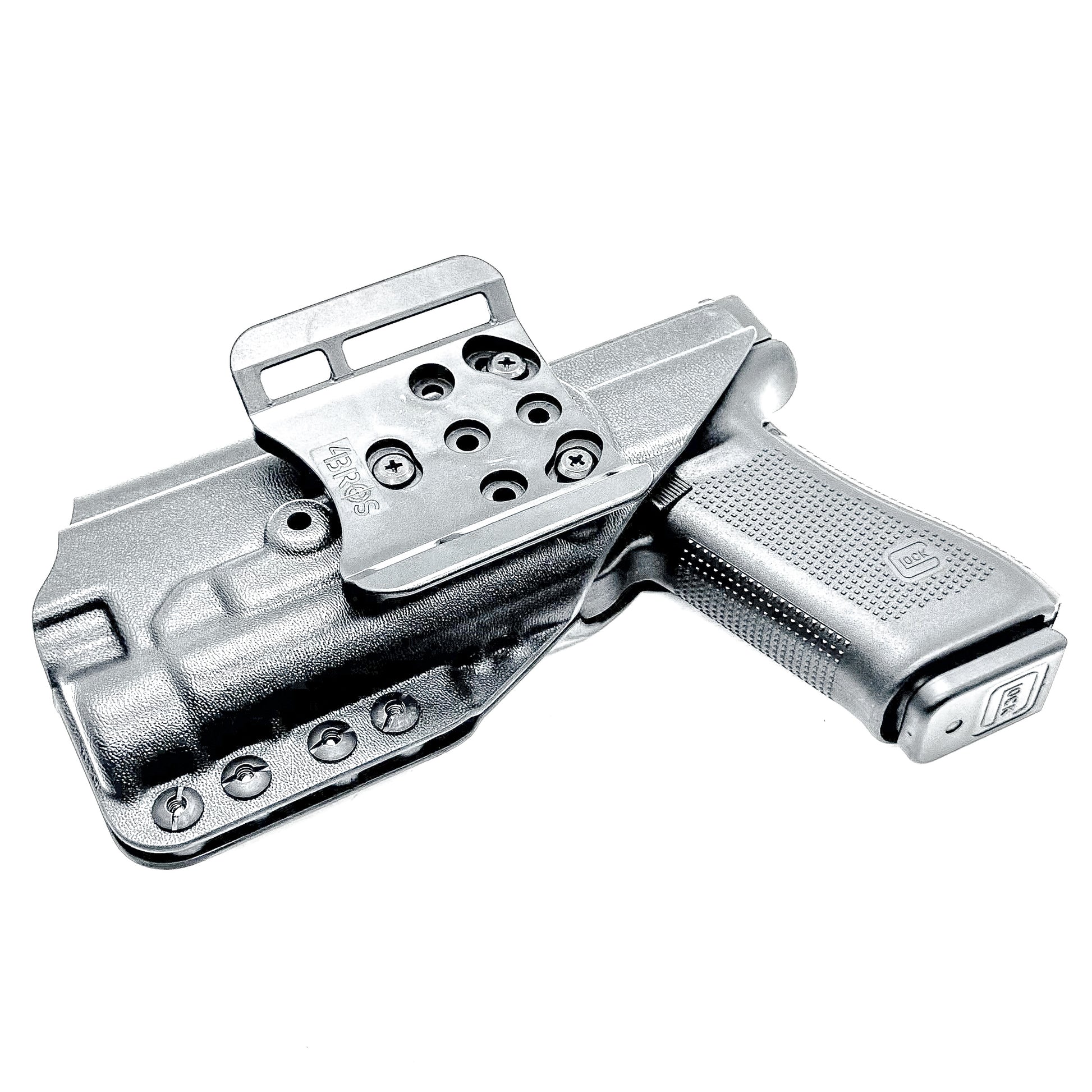 For the best Outside Waistband OWB Holster for the Glock 17 and 47 Gen 5 pistols with the Streamlight TLR-1 HL, shop Four Brothers 4BROS Holsters. 