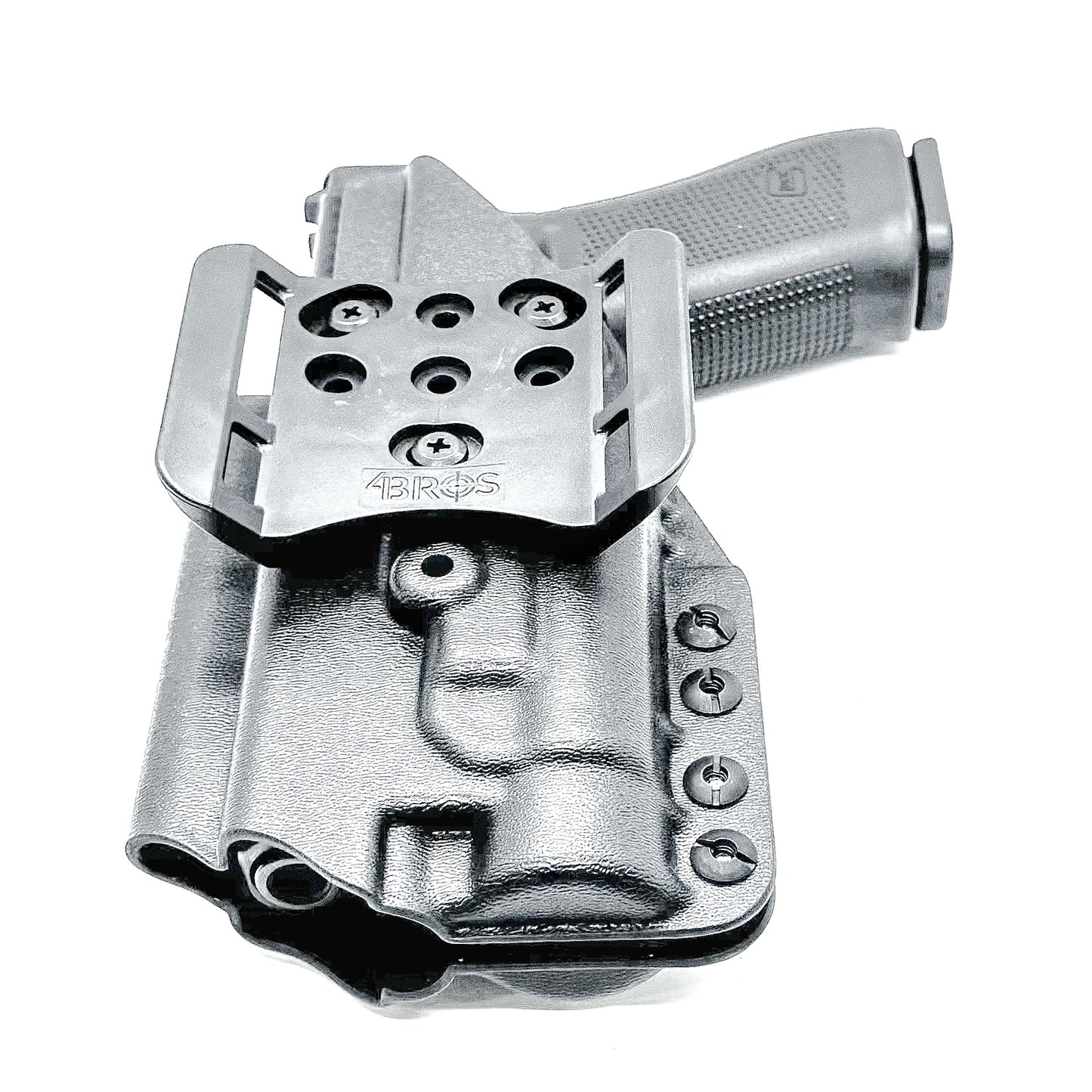 For the best Outside Waistband OWB Holster for the Glock 17 and 47 Gen 5 pistols with the Streamlight TLR-1 HL, shop Four Brothers 4BROS Holsters. 